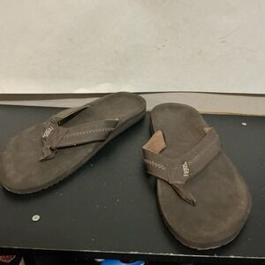 Flojos Men's Brown Flip Flops. NO SIZE 11" Long From Toe To Heel